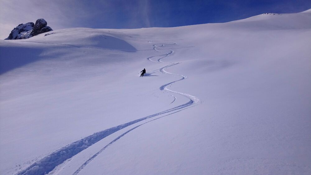 Sortie en ski hors pistes avec Eric Fossard, Dévoluy, Hautes-Alpes