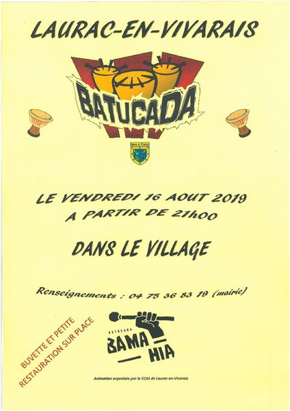 Batucada dans le village - Laurac-en-Vivarais