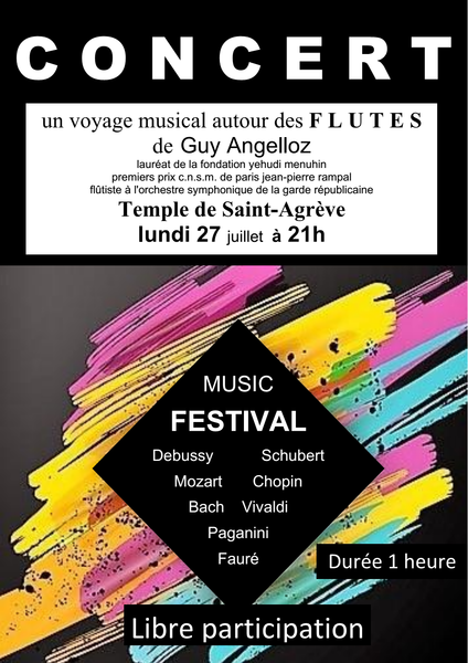 Guy Angelloz : un voyage musical autour des flûtes - Saint-Agrève