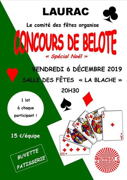 Concours de belote spécial Noël - Laurac-en-Vivarais