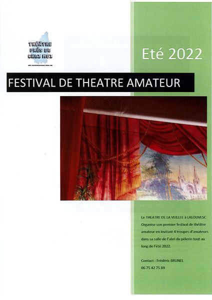 Festival de Théatre amateur été 2022 (Lalouvesc,Ardèche)