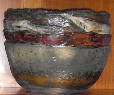 Vase ruban rouge