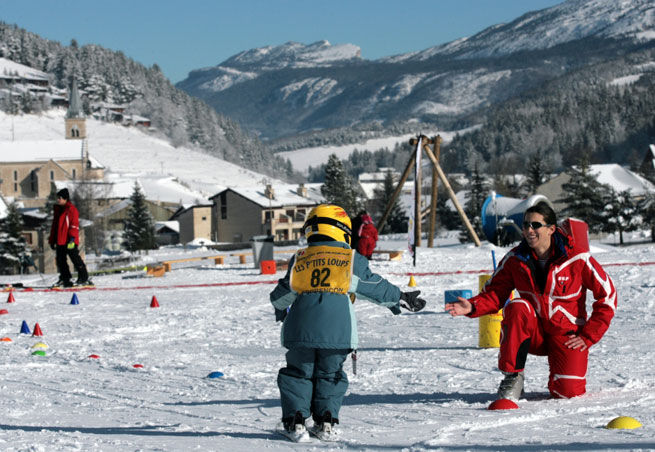 Jardin des neiges des Piou Piou a coeur du village de Corrençon