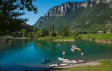 Plan d'eau, baignade, entrainement eau vive, L'Argentière-La Bessée