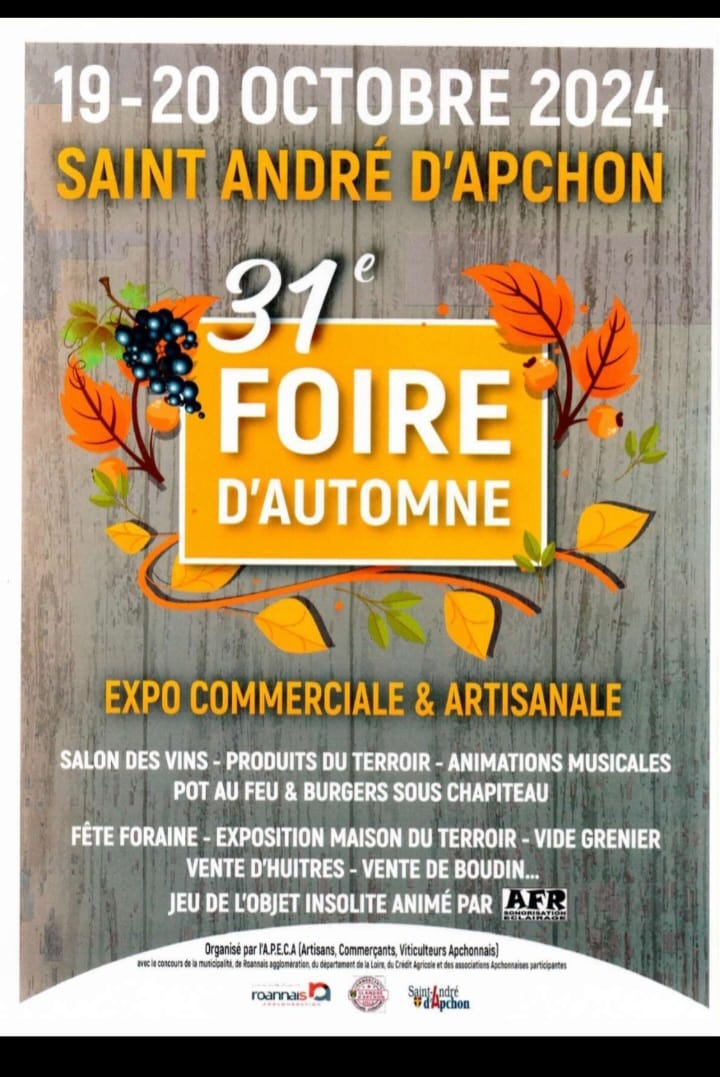 Foire d'automne - SAINT-ANDRÉ-D'APCHON