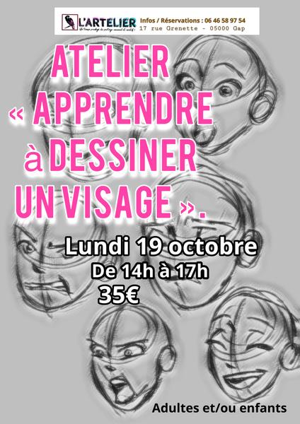 Atelier apprendre à dessiner un visage 