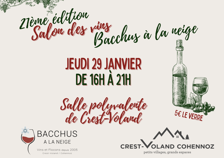 21ème Salon des Vins Bacchus à la Neige_Crest-Voland