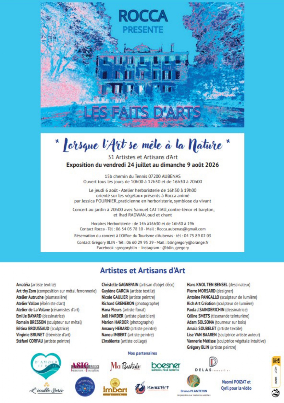 Exposition de l'association Les Faits d'Art à Rocca : "Lorsque la nature se mêle à l'art"