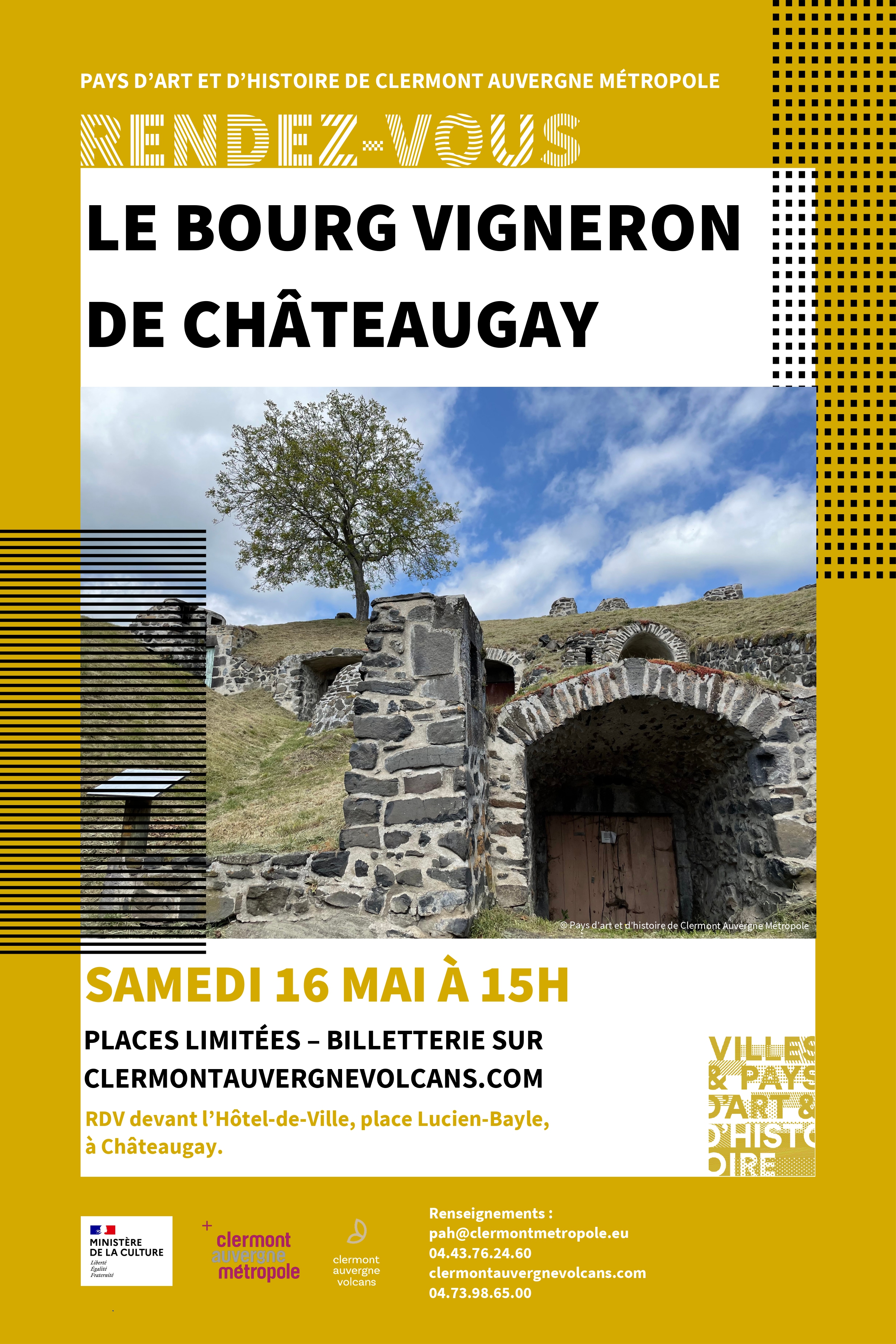 Visite guidée du bourg vigneron de Châteaugay | Label Pays d'art et d'histoire