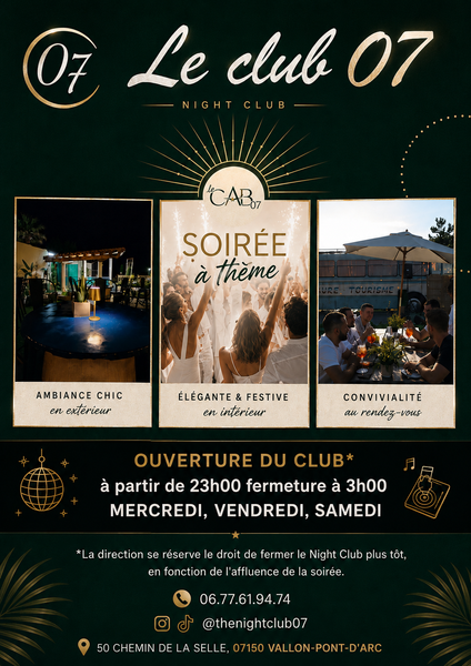 Le Night Club du CAB07 à Vallon Pont dArc