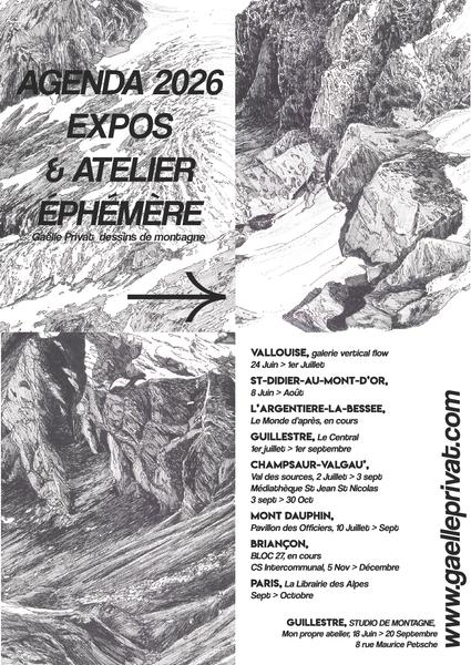 Exposition de dessins de montagne