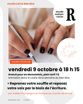 Instants bien-être à la Maison Ravier - atelier d'écriture : écrire pour respir…