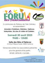 Forum des associations du plateau de l'Isle Crémieu_Optevoz - Balcons du Dauphi…