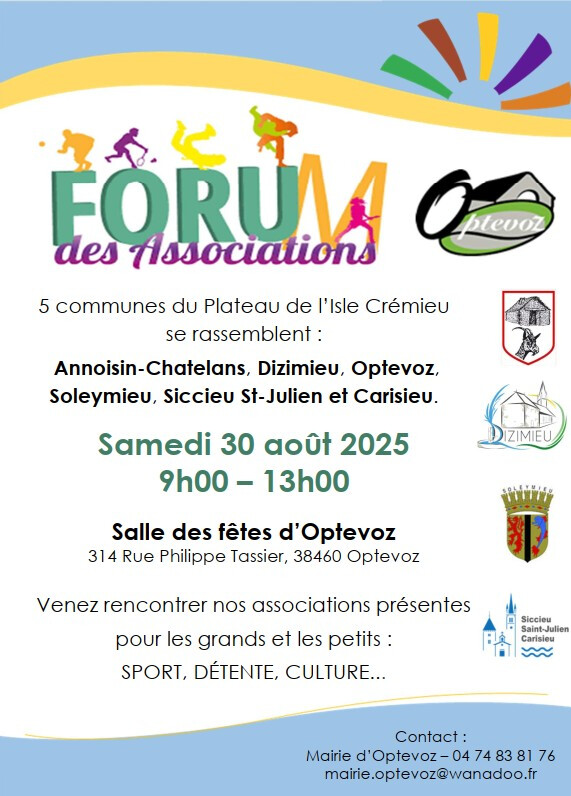 Forum des associations du plateau de l'Isle Crémieu_Optevoz - Balcons du Dauphi…
