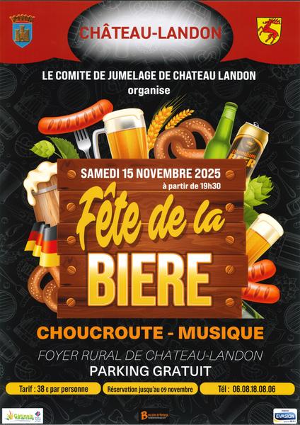 Fête de la bière 15 nov 2025 Château-Landon