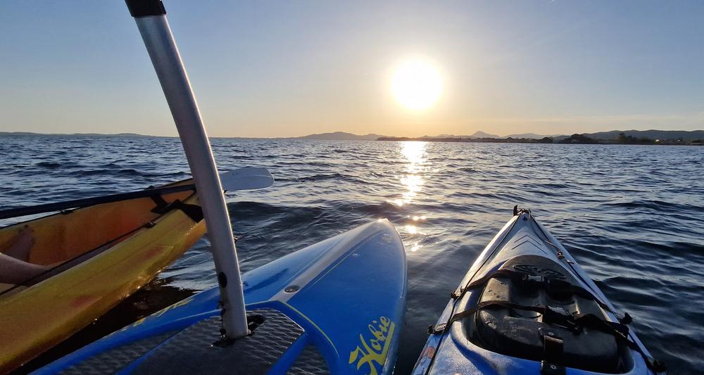 Sortie Kayak de mer encadrée coucher de soleil