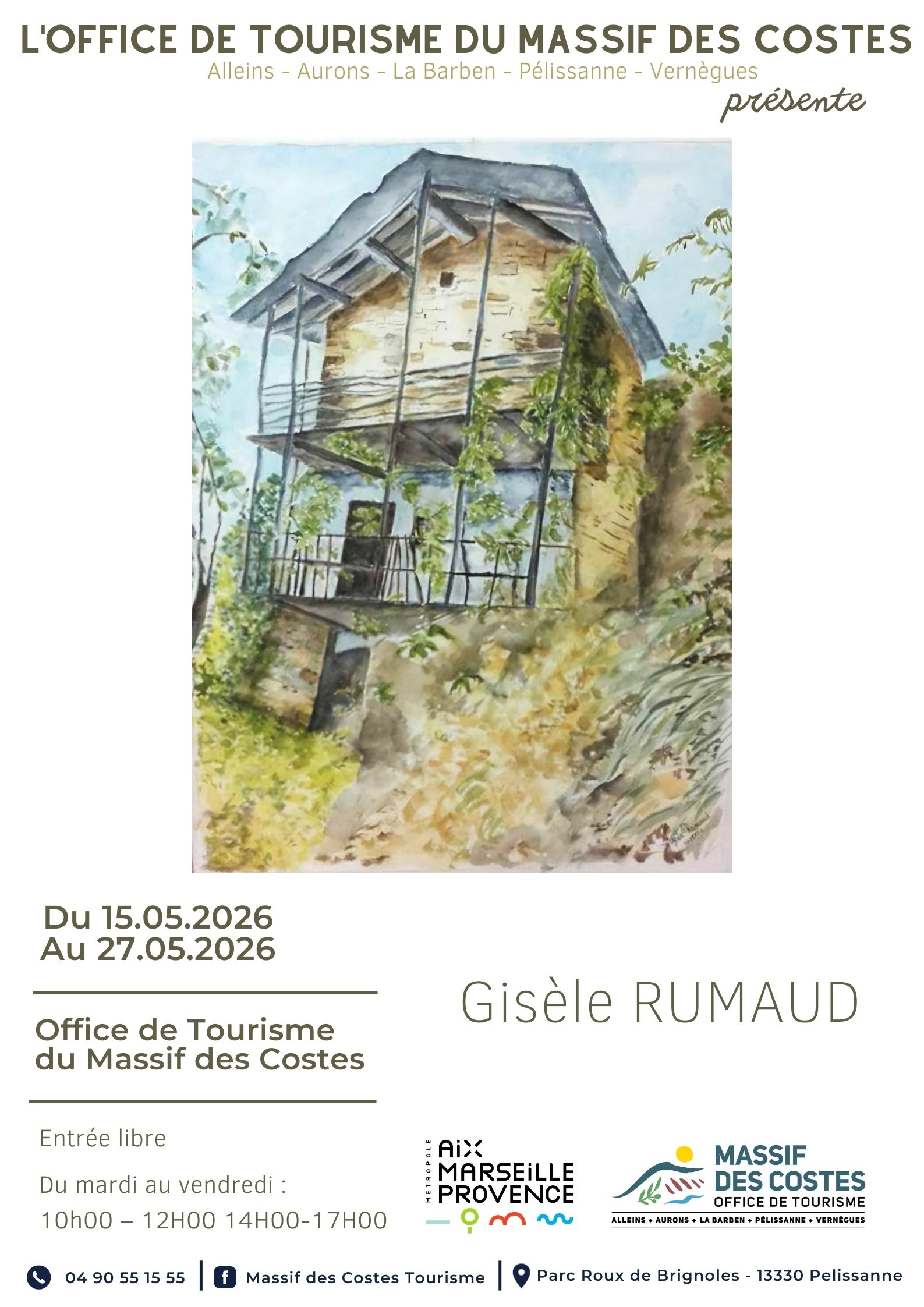 Exposition d'aquarelles de Gisèle RUMAUD