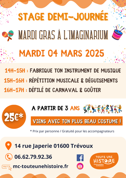 http://Stage%20demi-journée%20Mardi%20gras%20à%20L'Imaginarium