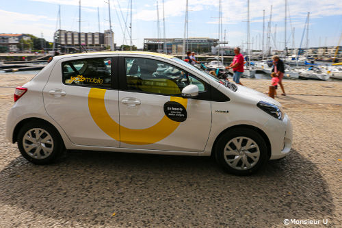 Yelomobile sur l'Esplanade Eric Tabarly