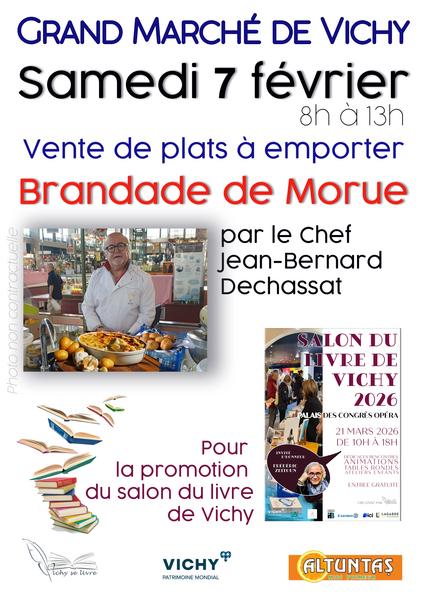 Le chef Jean-Bernard Dechassat pr&eacute;sent sur le stand cuisine du Grand March&eacute; de Vichy
