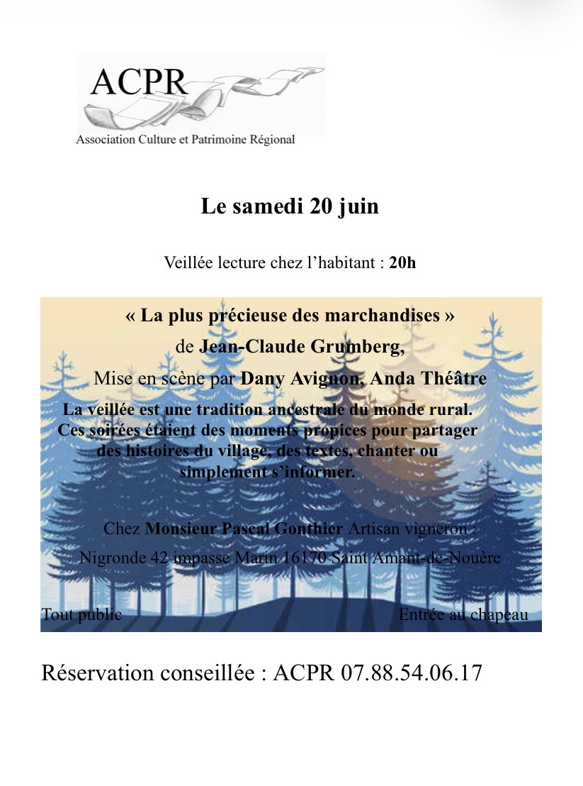 Veillée lecture chez l’habitant