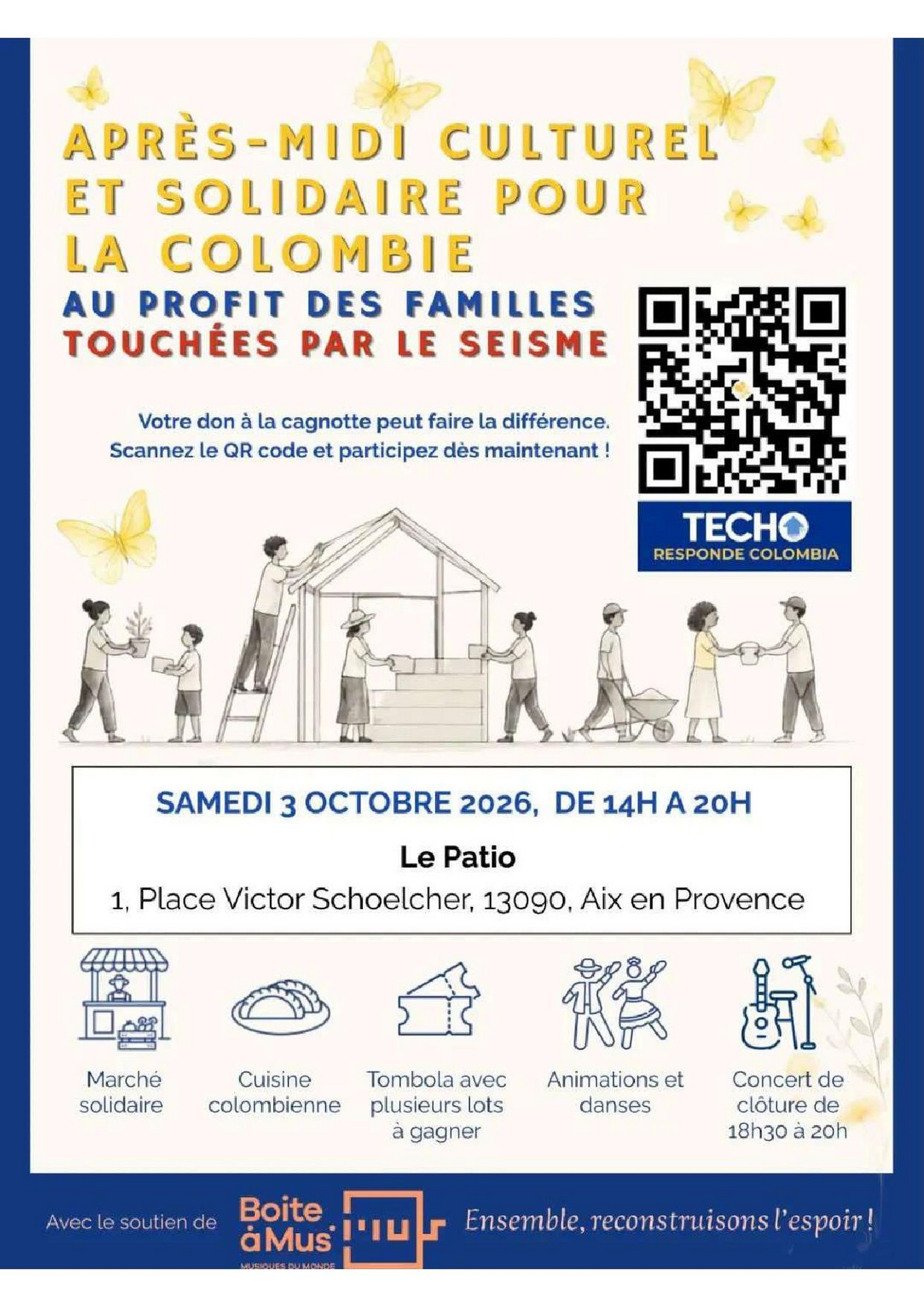 Après-midi culturel et solidaire pour la Colombie