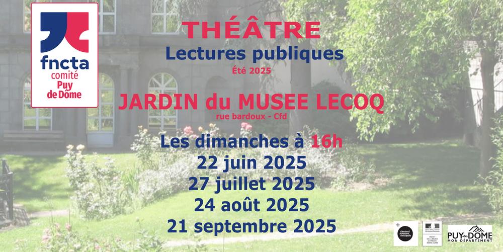 Lectures publiques au jardin du musée Lecoq