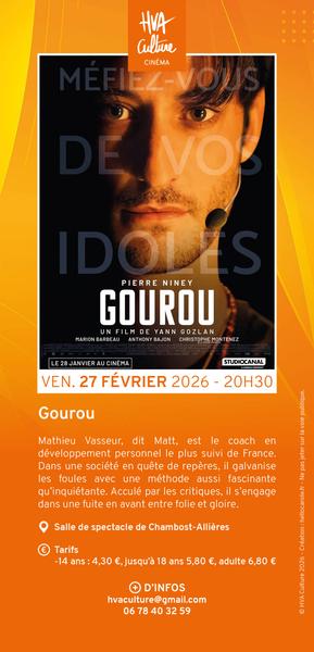 Cinéma : « Gourou » - séance à 20h30
