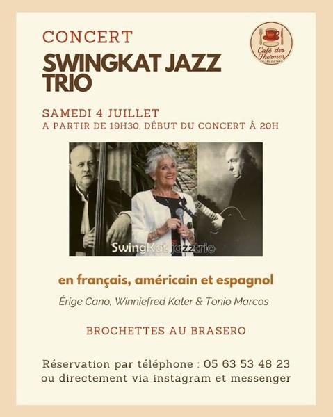 Concert au Café des Thermes - Swingkat Jazz Trio
