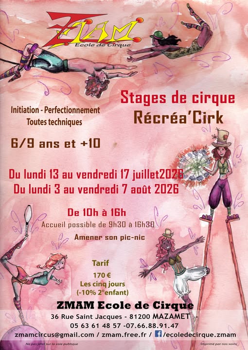 stage cirque été