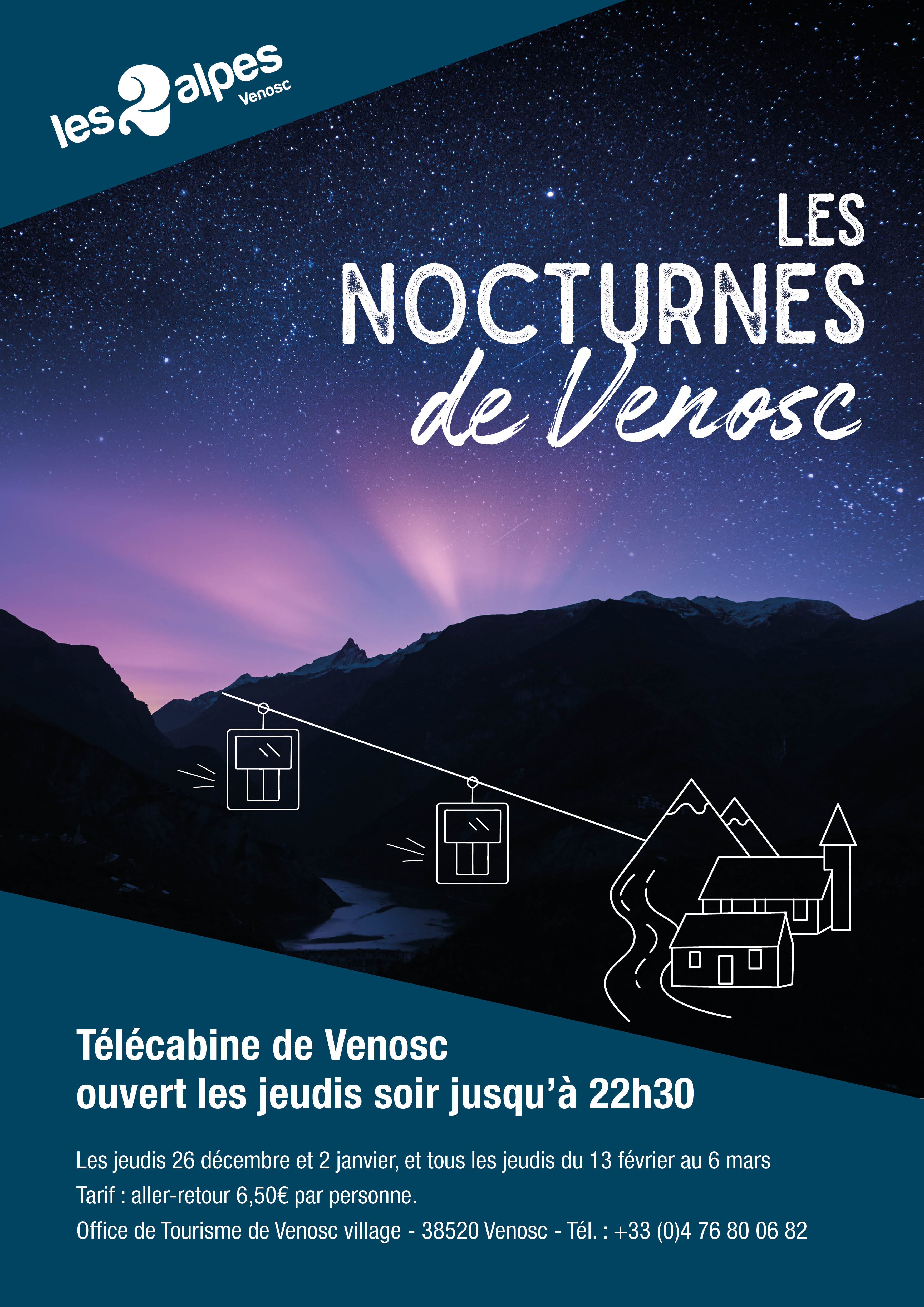 Affiche nocturnes de Venosc H24 25