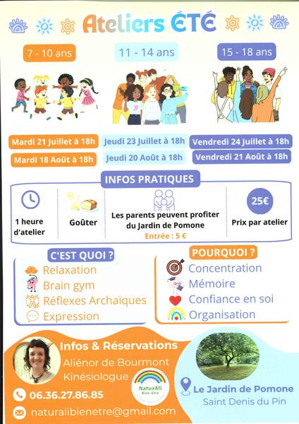 Atelier d'été - Kinésiologie