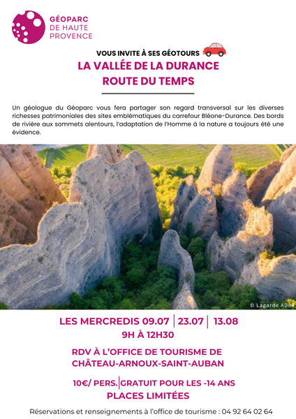 GÉOTOUR : Durance provençale_Château-Arnoux-Saint-Auban