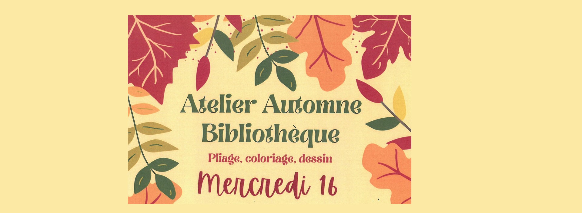 Atelier Automne à la Biblithèque de Mas Blanc les Alpilles