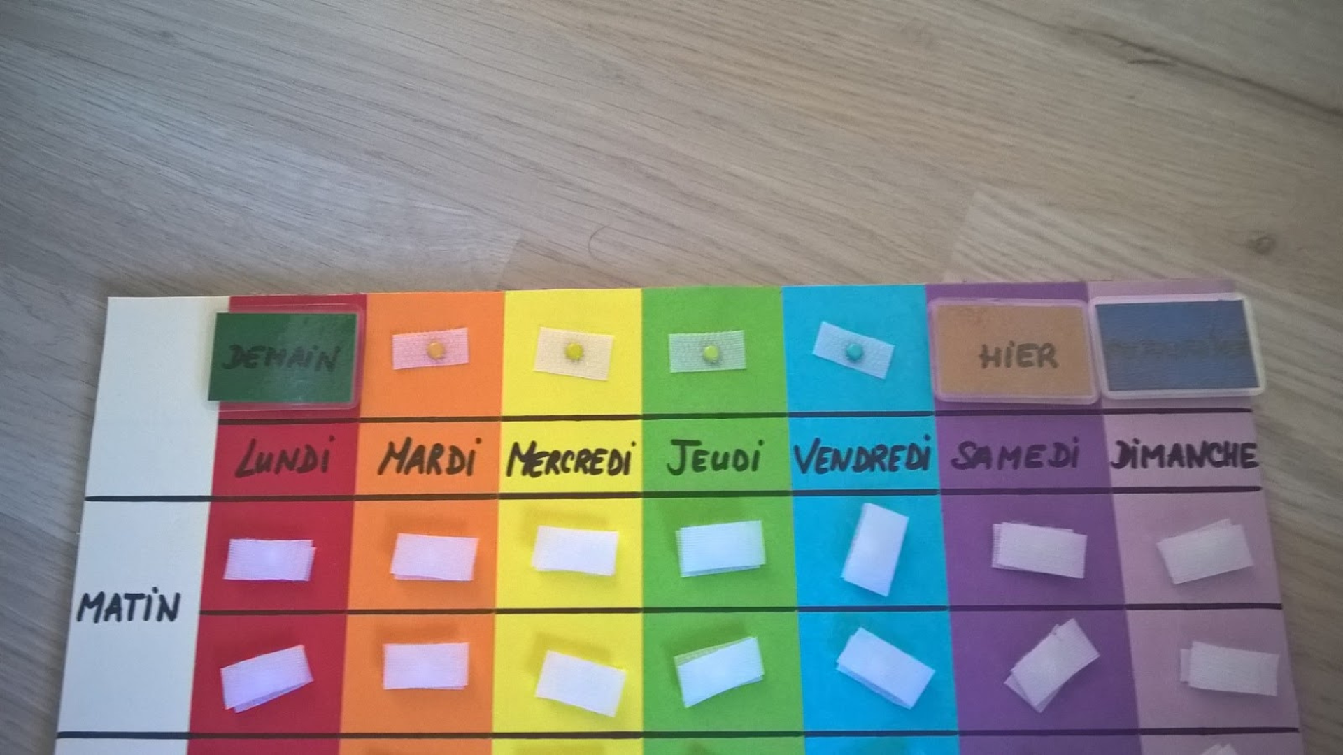 Atelier créatif : création d'un semainier à scratch