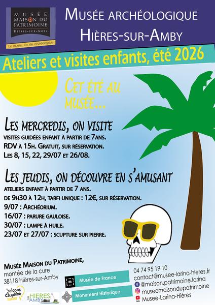 Les jeudis, on découvre en s'amusant - atelier pour enfant au musée archéologique Hières-sur-Amby : lampe à huile_Hières-sur-Amby