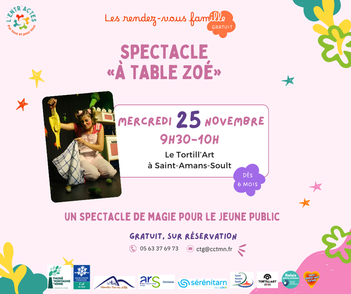 Spectacle «À table Zoé»