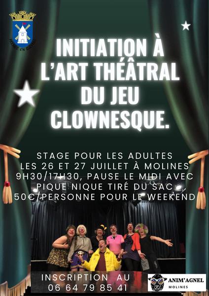 Initiation à l'art théâtral du jeu clownesque_Molines-en-Queyras