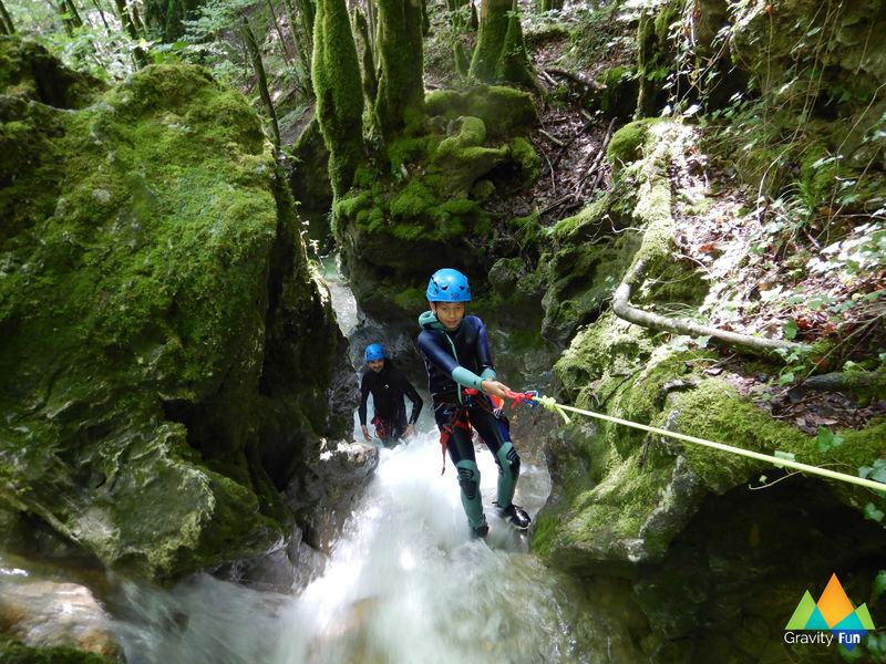 Canyoning Famille Chaley, Ain