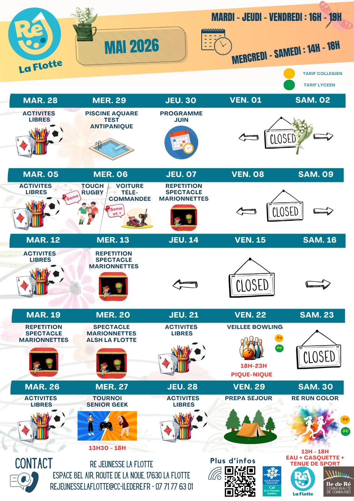 Animations de Ré Jeunesse à La Flotte en Ré - Mai