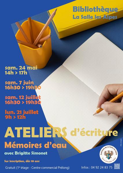 Ateliers d’écriture « Mémoires d’eau »_La Salle-les-Alpes