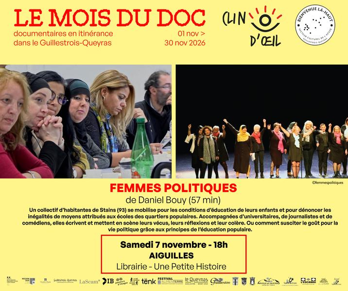 Clin d’œil - Le mois du film documentaire - 'Femmes politiques'