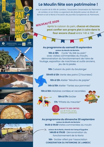 Le parcours du blé au pain - Journées du Patrimoine