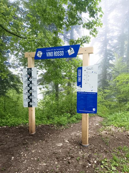 Piste VTT descente - bleu - Vino Rosso - Espace Ain Forestière_Crozet