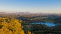 Panorama sur la chaîne des Puys depuis le Puy de Moufle