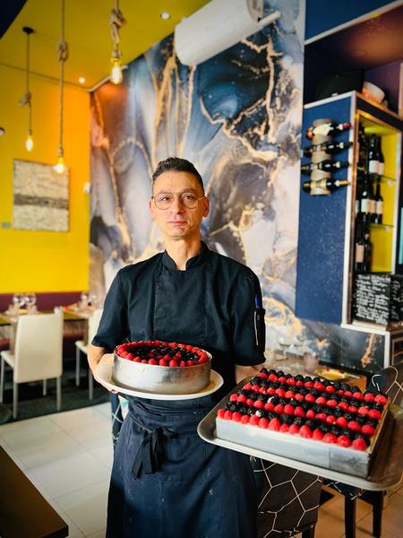 le chef et les dessert maison