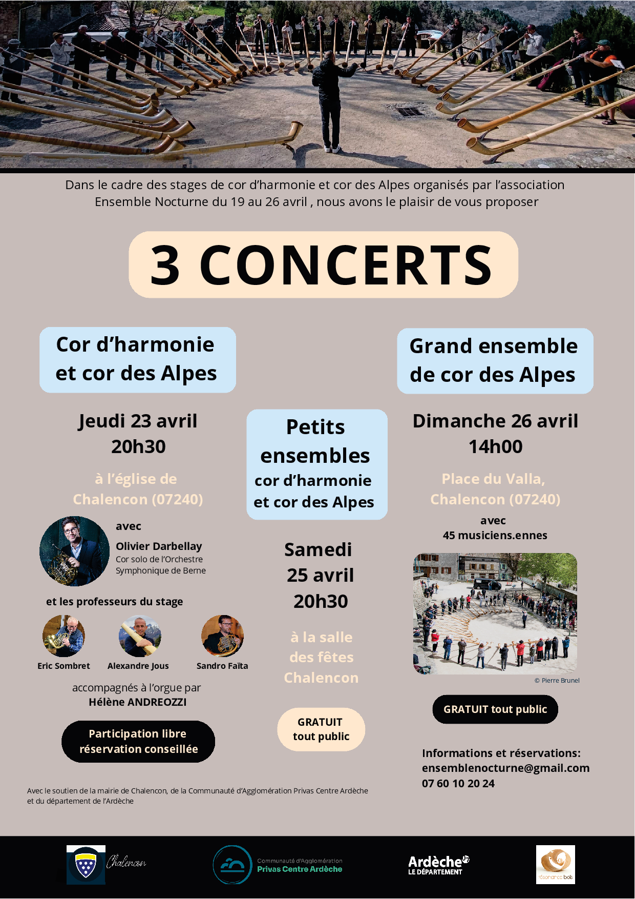 Concert de cor d'harmonie et cor des Alpes