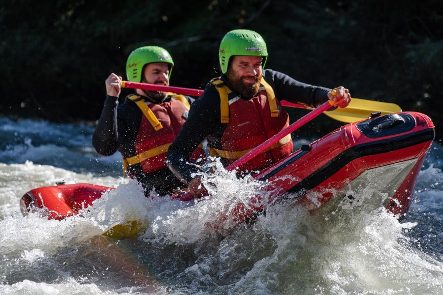 Canoraft sur l'Isère