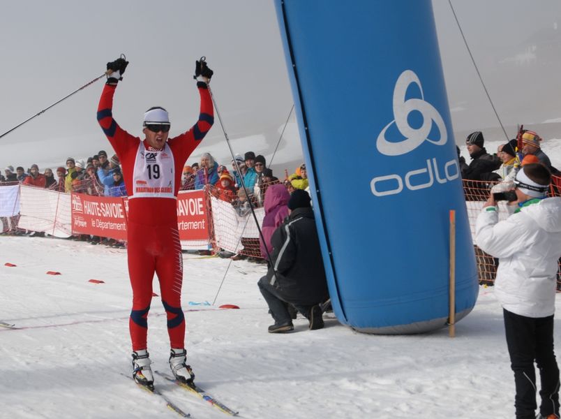 Baptiste Gros au Marathon des Glières
