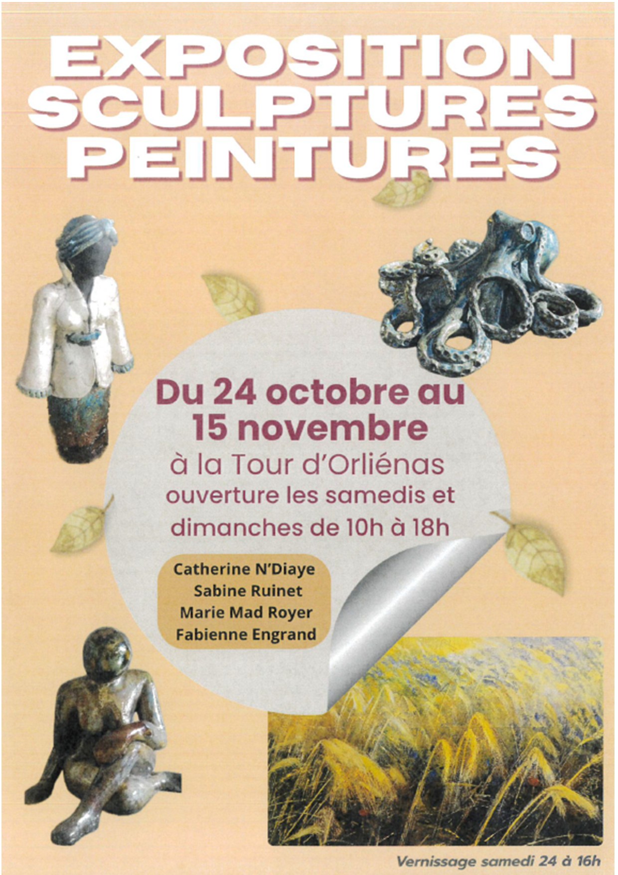 Exposition sculptures et peintures_la Tour_Orliénas